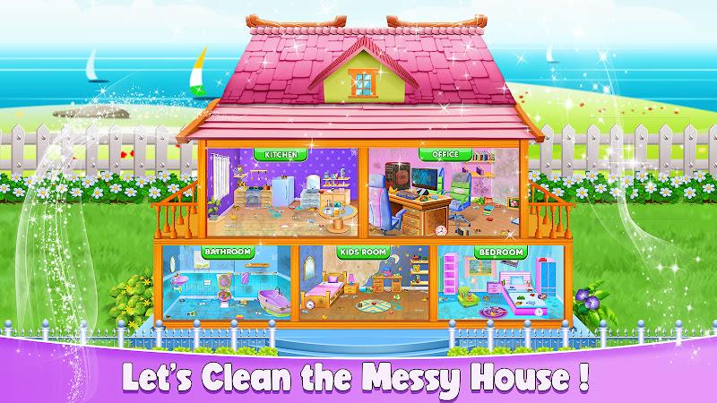 Messy House Cleaning Game Screenshot 1