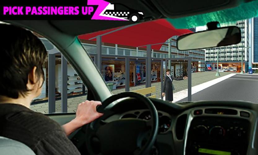 Pink Taxi Driving Game 3D Screenshot 3