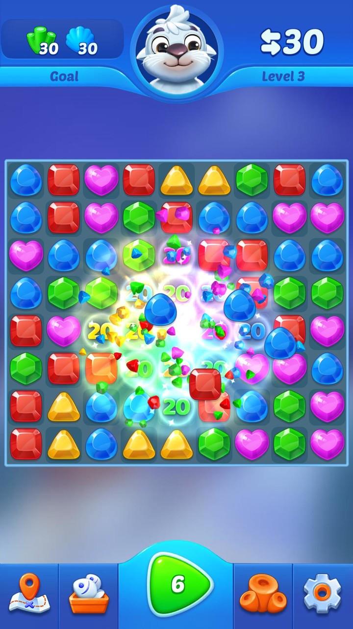 Jewel crush - match 3 game स्क्रीनशॉट 0