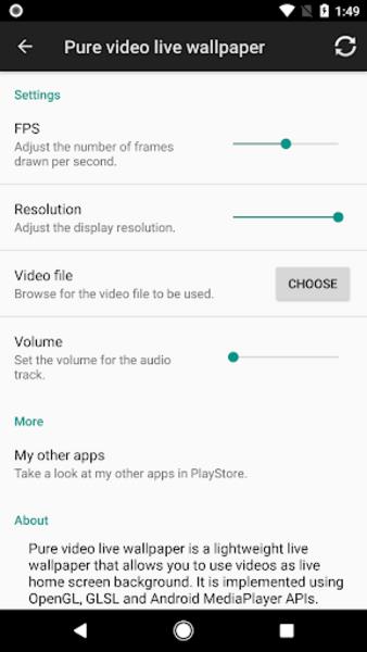 Pure video live wallpaper ภาพหน้าจอ 1