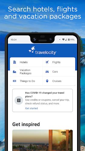 Travelocity Hotels & Flights स्क्रीनशॉट 0