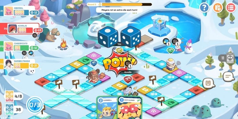 Dadoo power-up cards in action