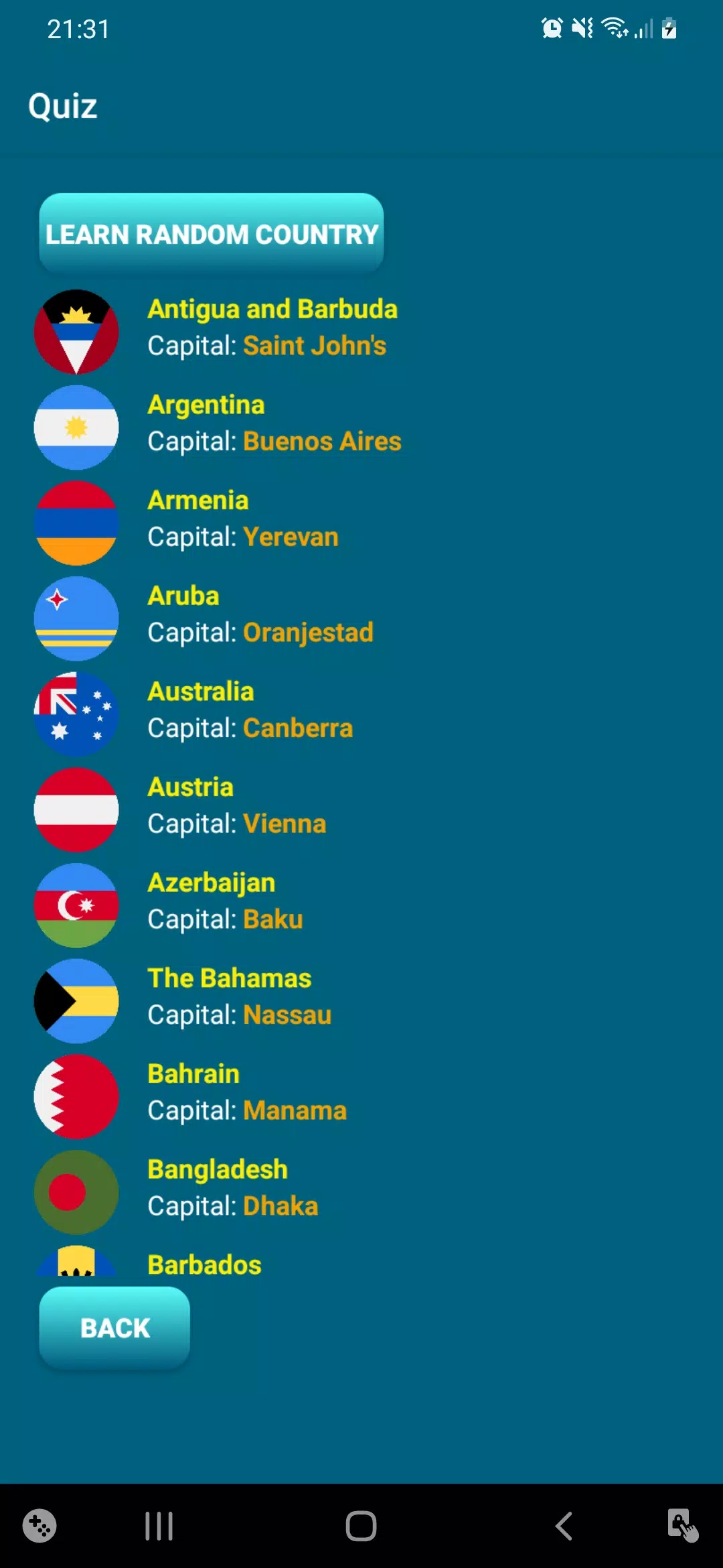 Countries, capitals, flags - W 스크린샷 1