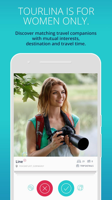 Tourlina - Female Travel App Zrzut ekranu 1