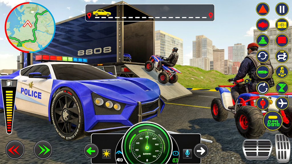 Police Muscle Car Cargo Plane Screenshot 3