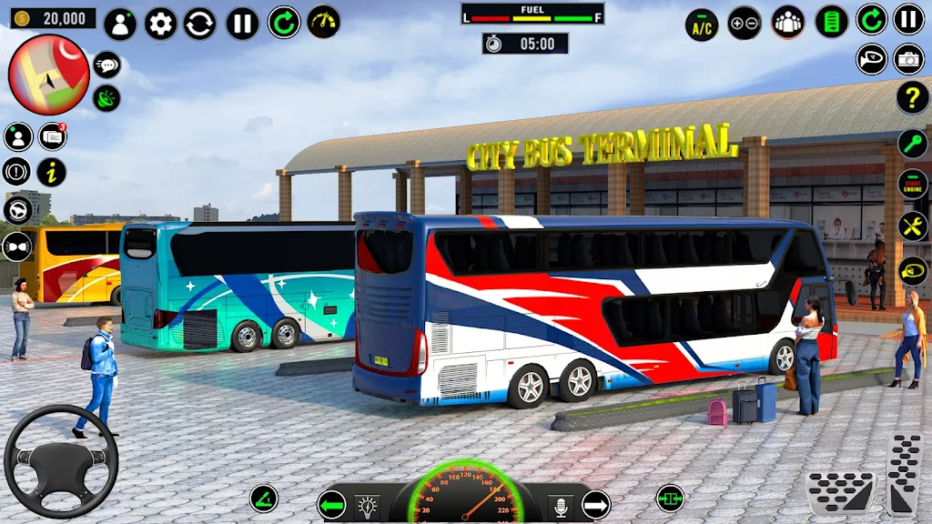 US Luxury Bus Driving Game 3D スクリーンショット 1