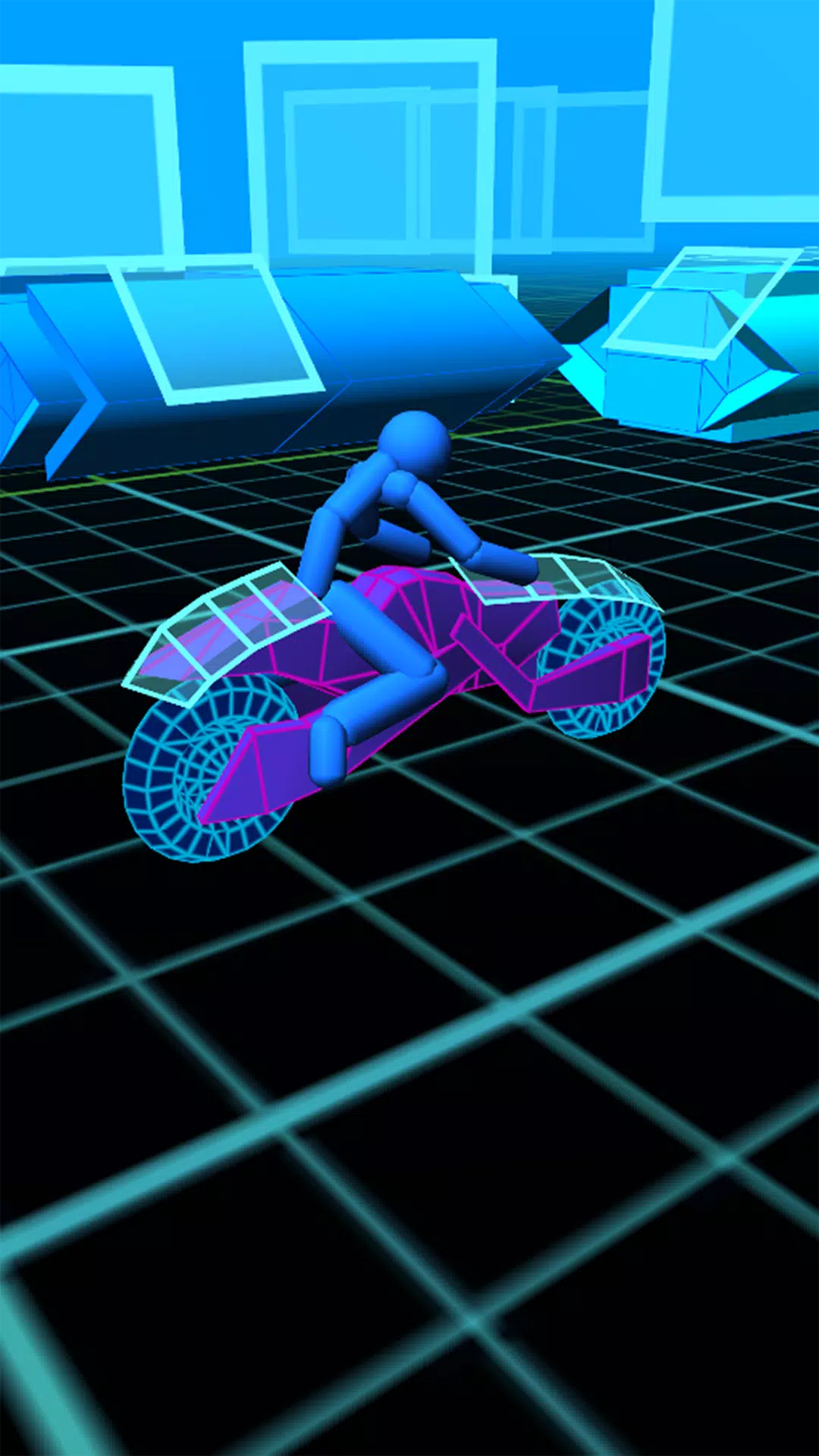 Stickman Neon Motorcycle Race Schermafbeelding 2