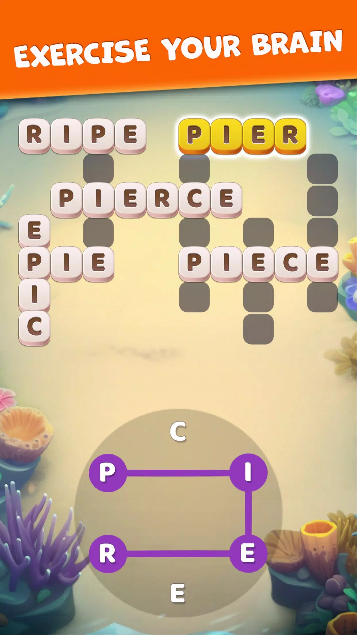 Croc Mots: jeu de mots croisés Capture d'écran 1