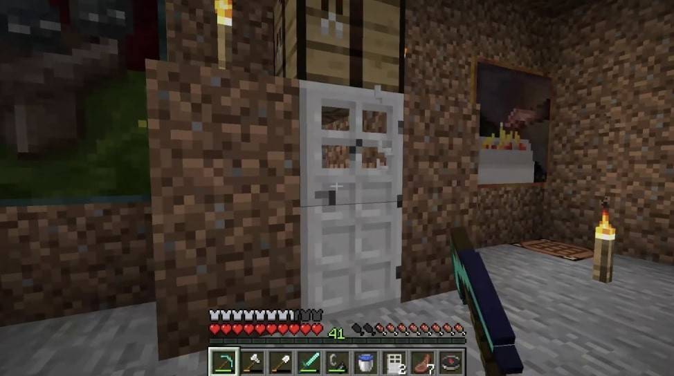 Pintu besi di minecraft