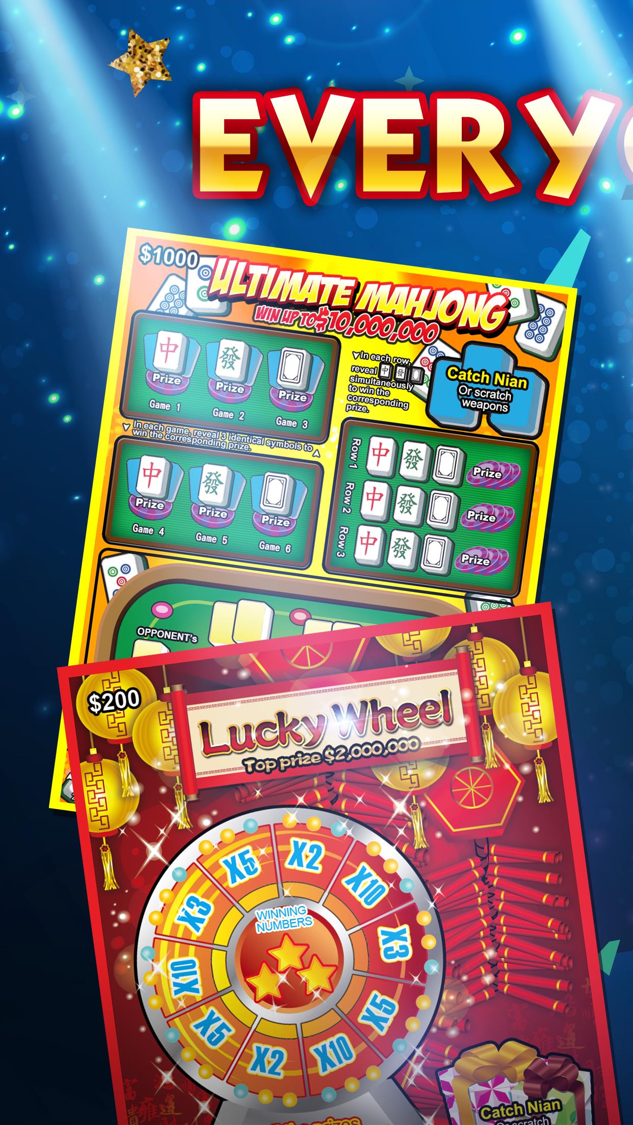 Lottery Scratch Off - Mahjong Screenshot 0