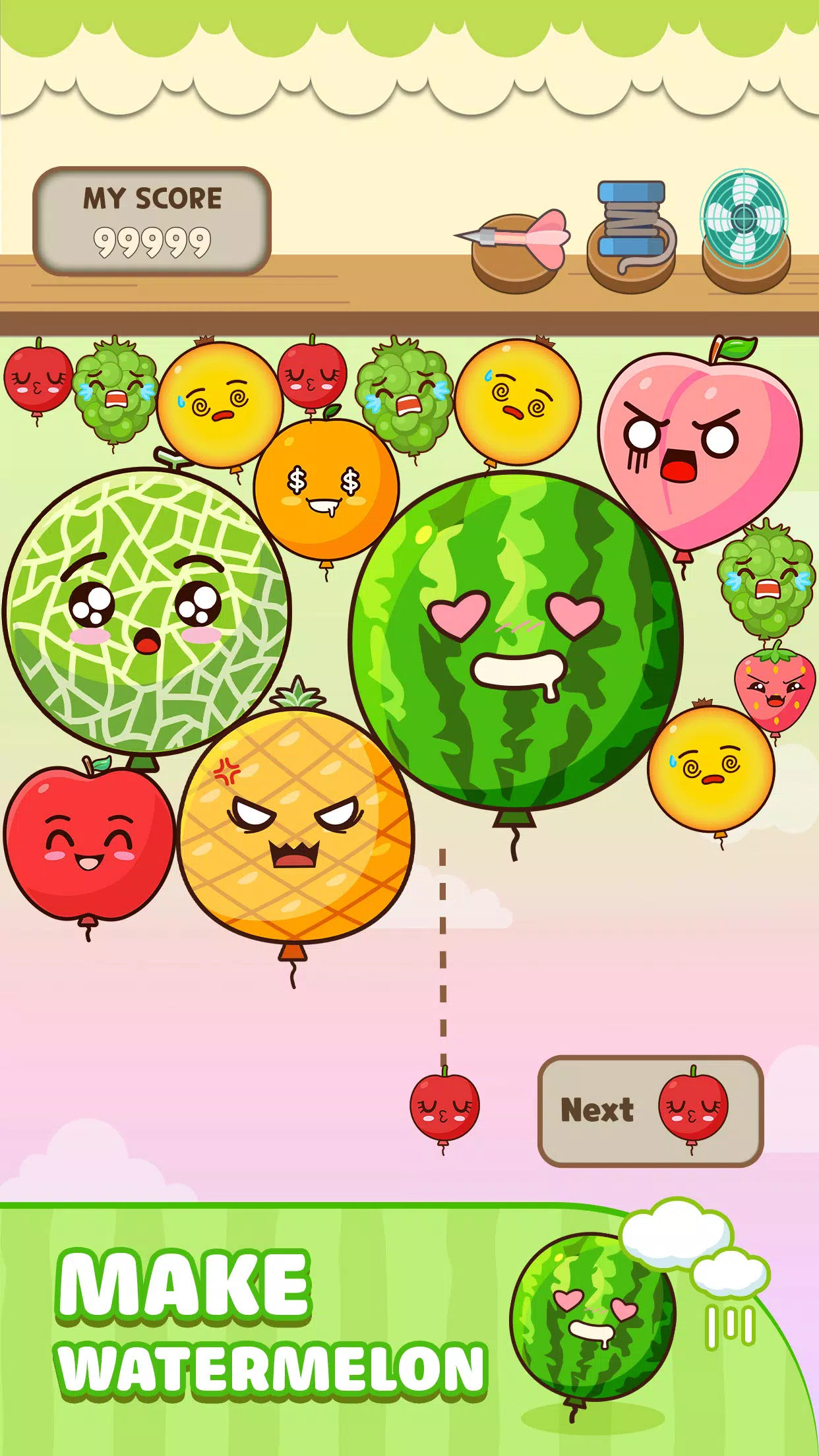 Melon Balloon: Fruit Merge Captura de tela 2