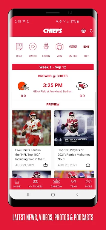 Chiefs Mobile Zrzut ekranu 1