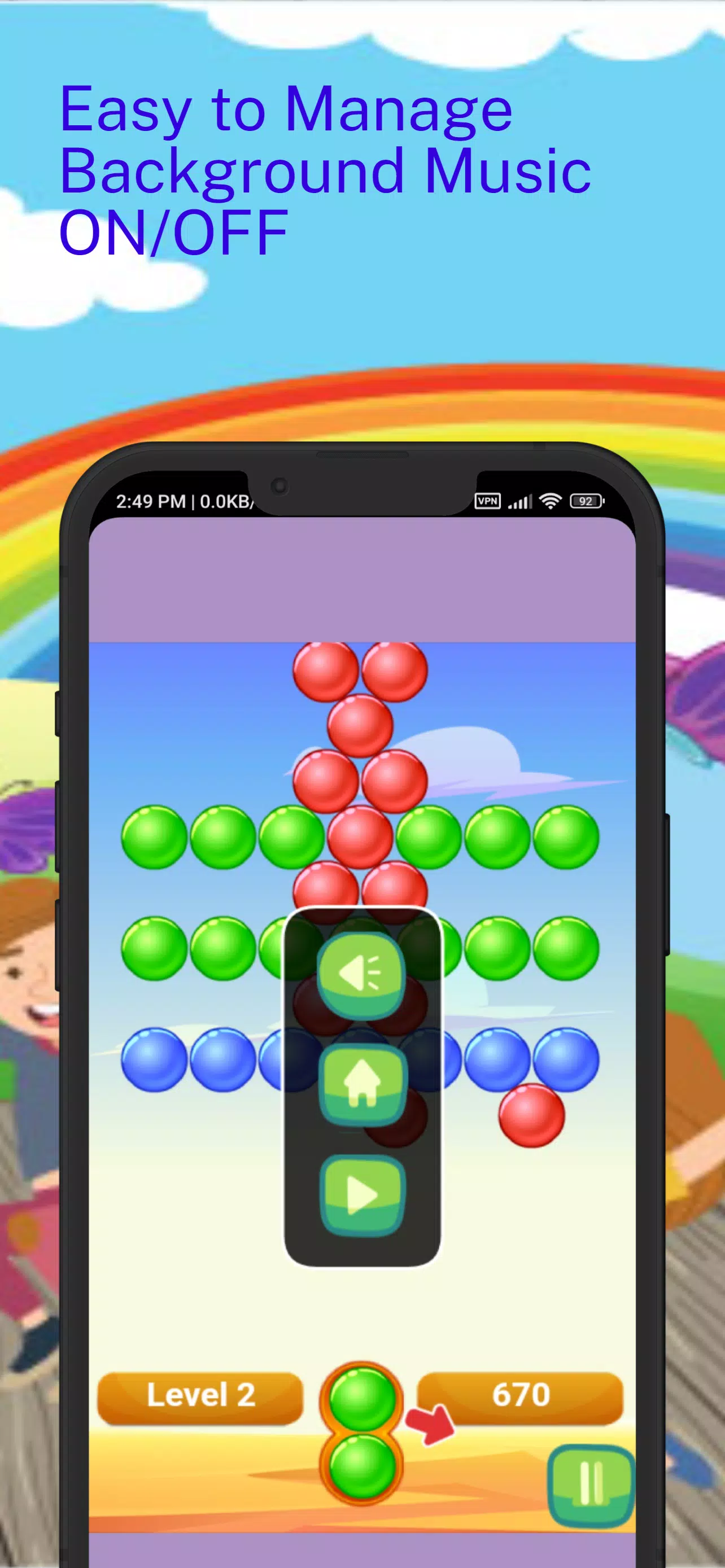 Sky Bubble Shooter : Rainbow Ảnh chụp màn hình 3