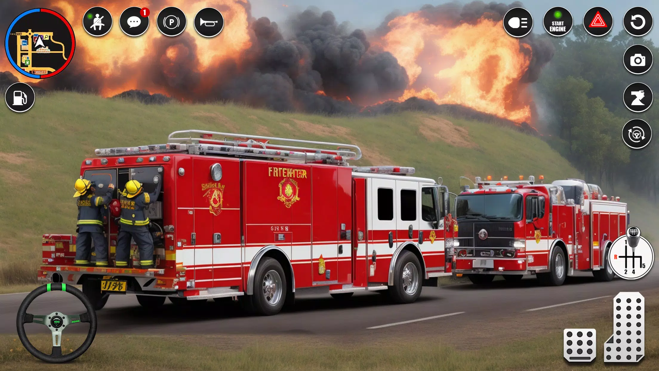 Fire Truck Rescue Sim Games 3d スクリーンショット 3