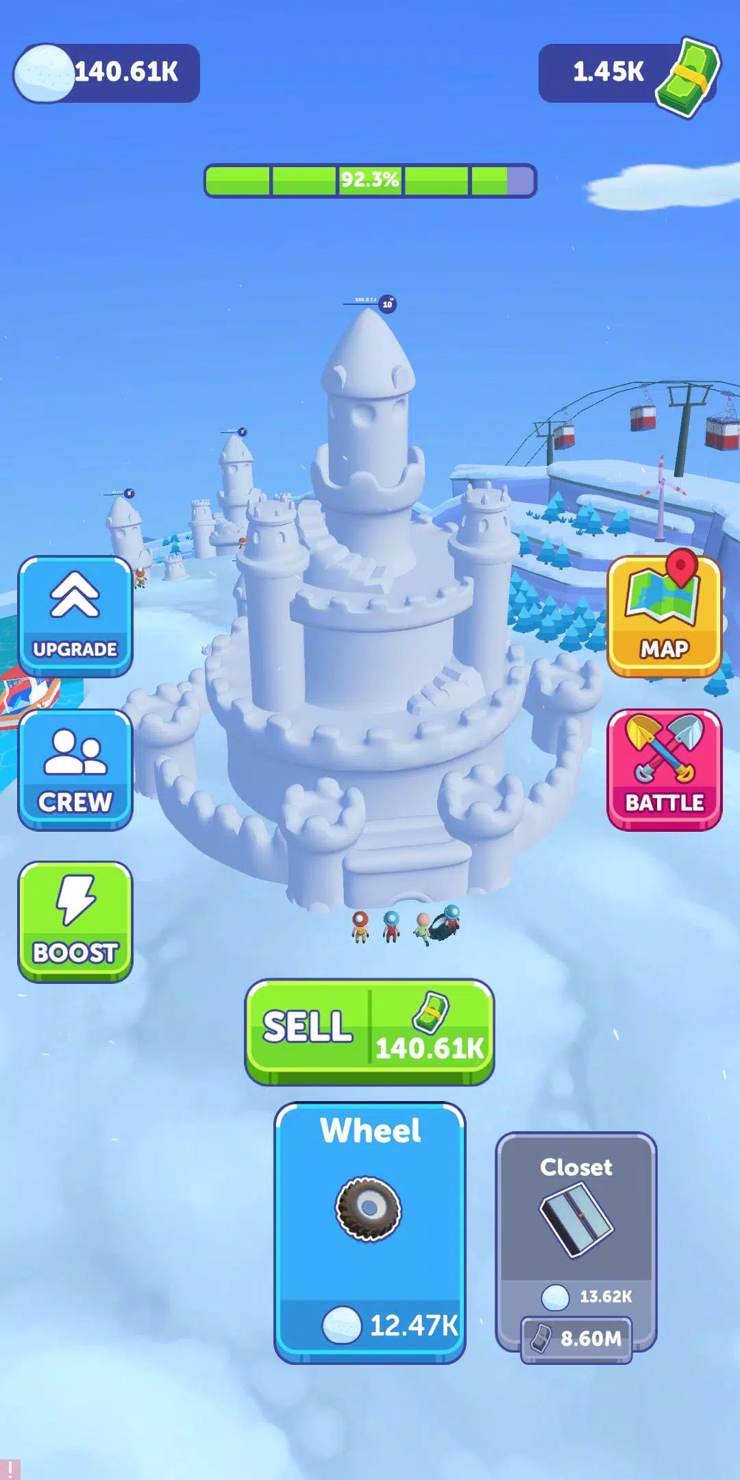 Snow Castle: Idle Clicker Ảnh chụp màn hình 1