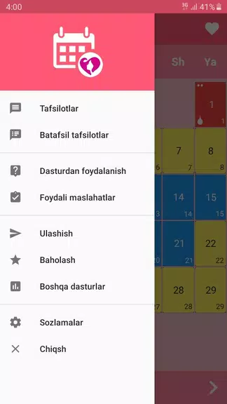 Ayollar kalendari va kundaligi 스크린샷 0