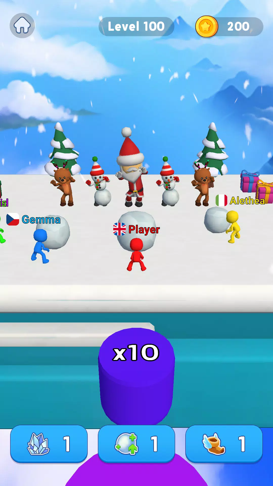 Snowball Race 3D: Ice Bridge Tangkapan skrin 3