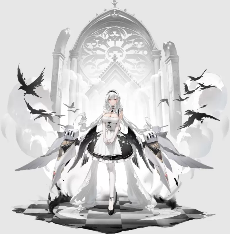 아주르 레인 HMS 스킬라 캐릭터 일러스트