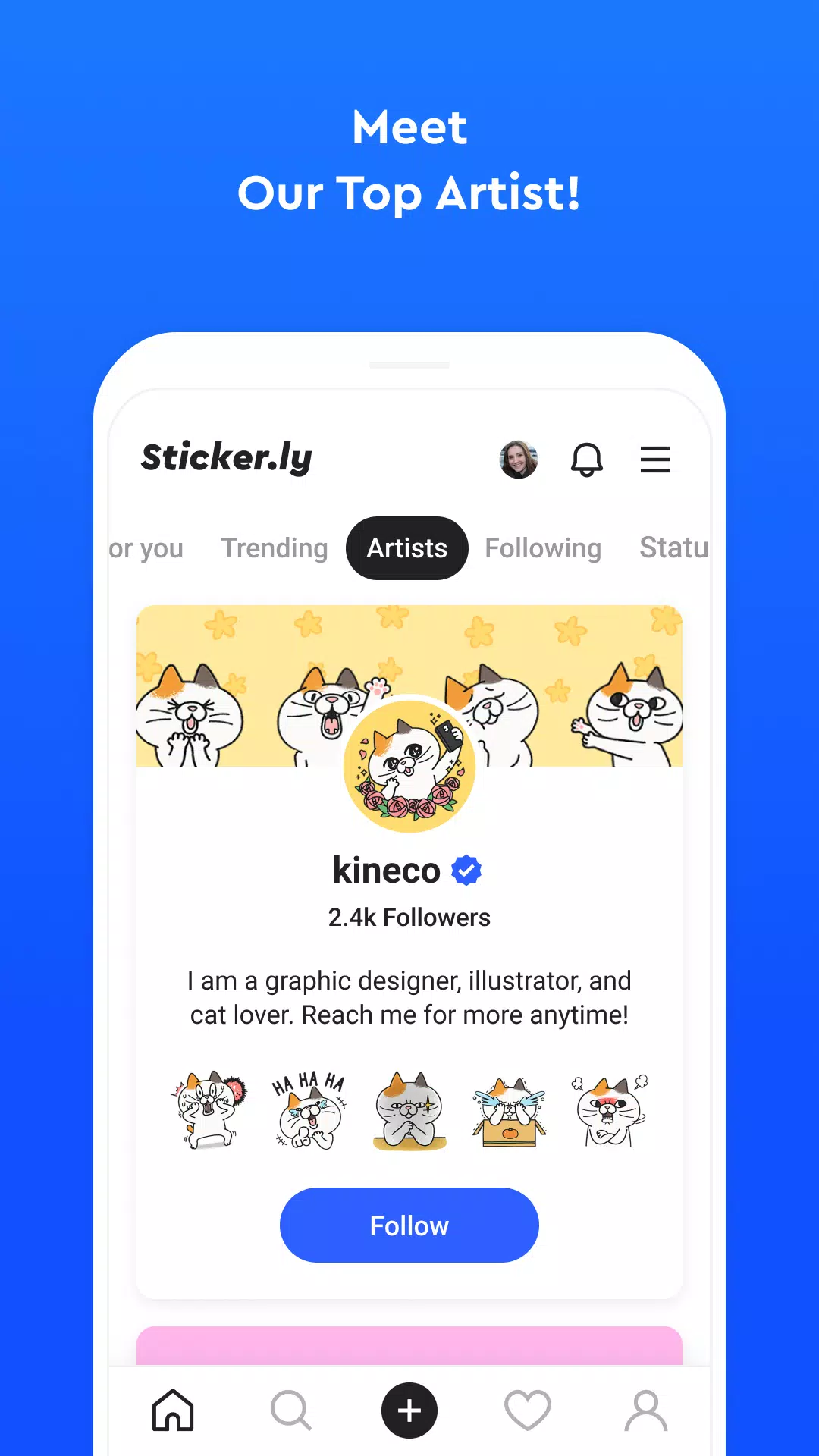 Sticker.ly ဖန်သားပြင်ဓာတ်ပုံ 2