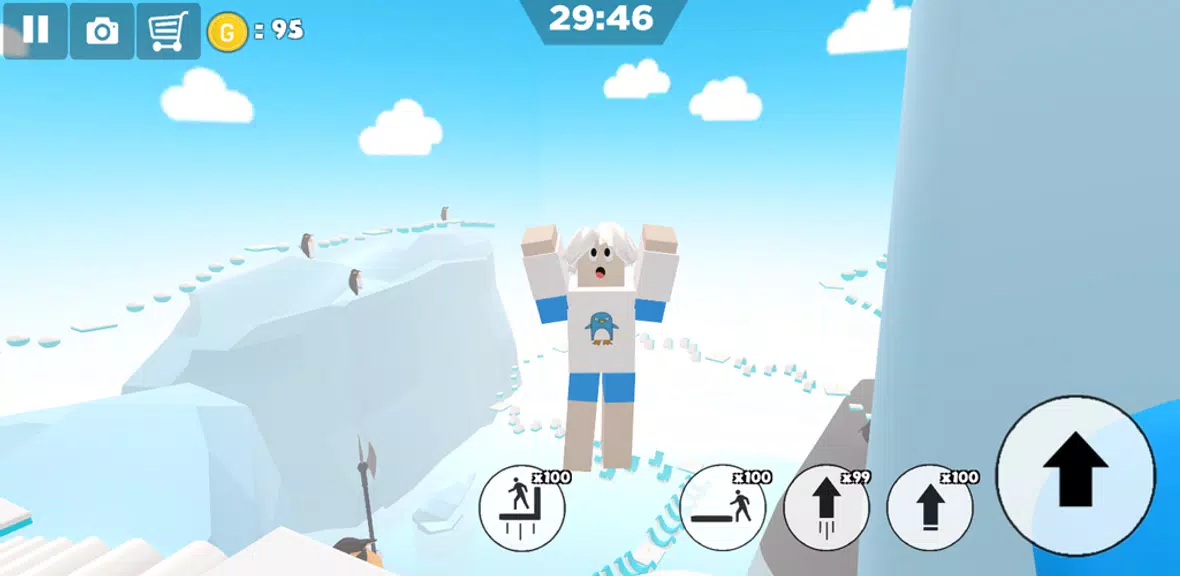 Ice snow island parkour Ekran Görüntüsü 1