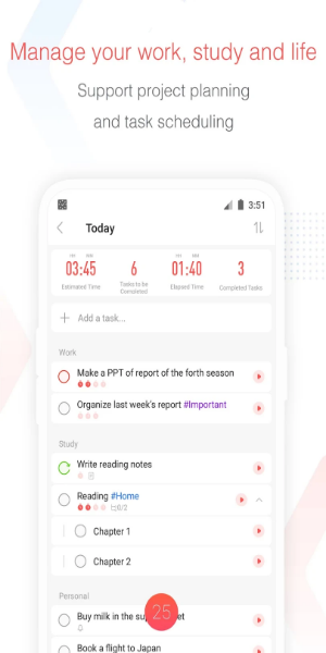 Focus To-Do: Pomodoro & Tasks Screenshot 2