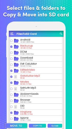 Transfer phone to SD Card – Fi應用截圖第1張