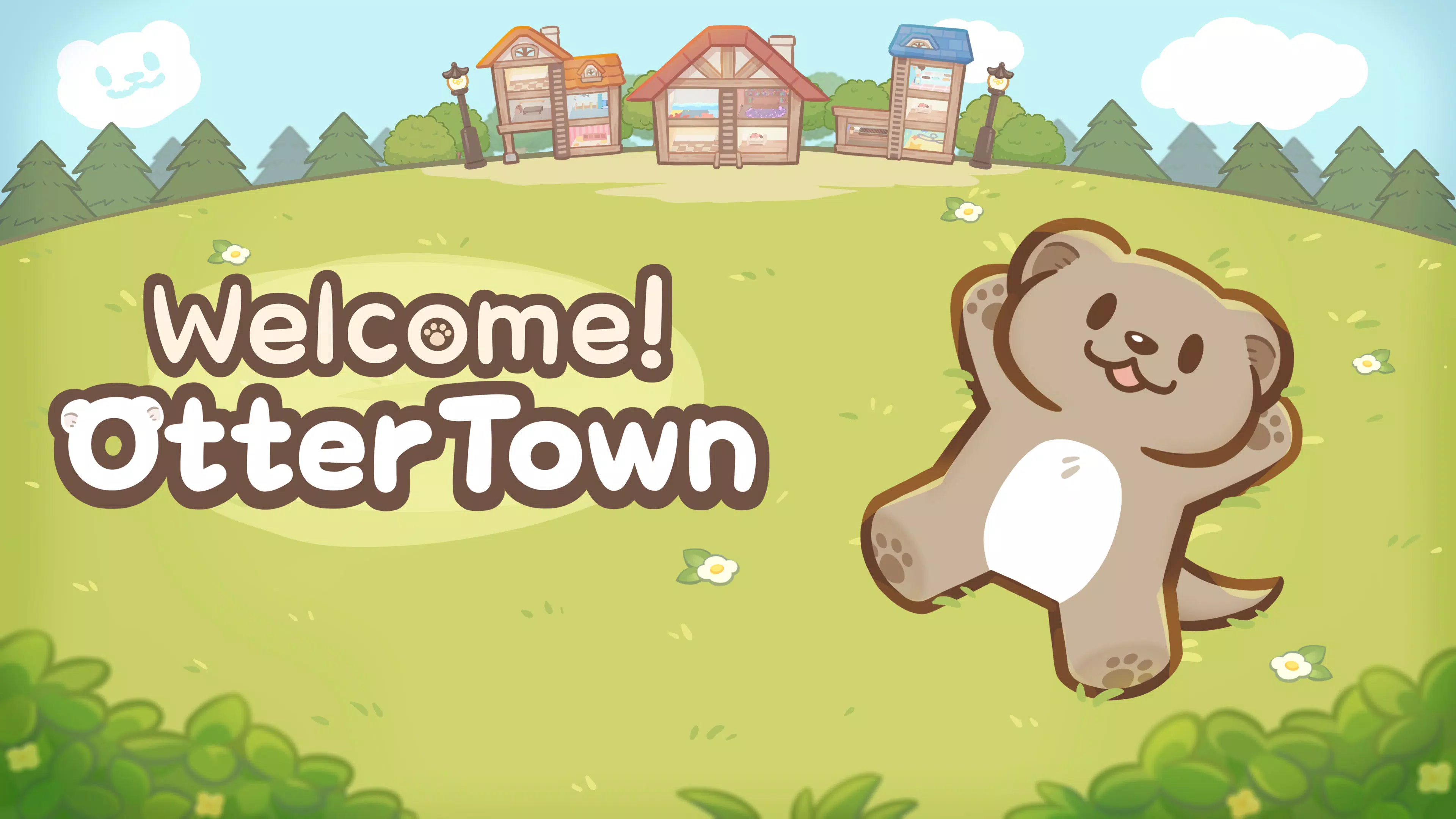 Welcome! Otter Town: cute game Ekran Görüntüsü 1