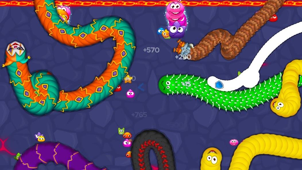 Worm Hunt - Snake game iO zone Mod ဖန်သားပြင်ဓာတ်ပုံ 0