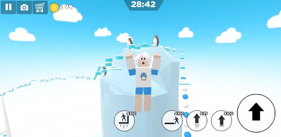 Ice snow island parkour Ekran Görüntüsü 0
