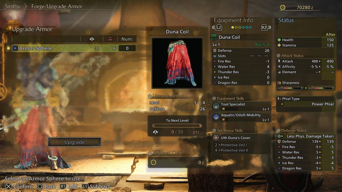 Gamit ang Armor Spheres sa Monster Hunter Wilds