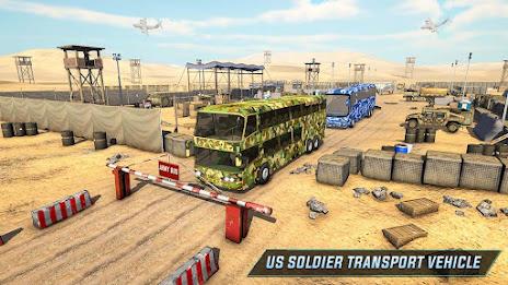 Army Bus Transporter Sim Games Скриншот 0