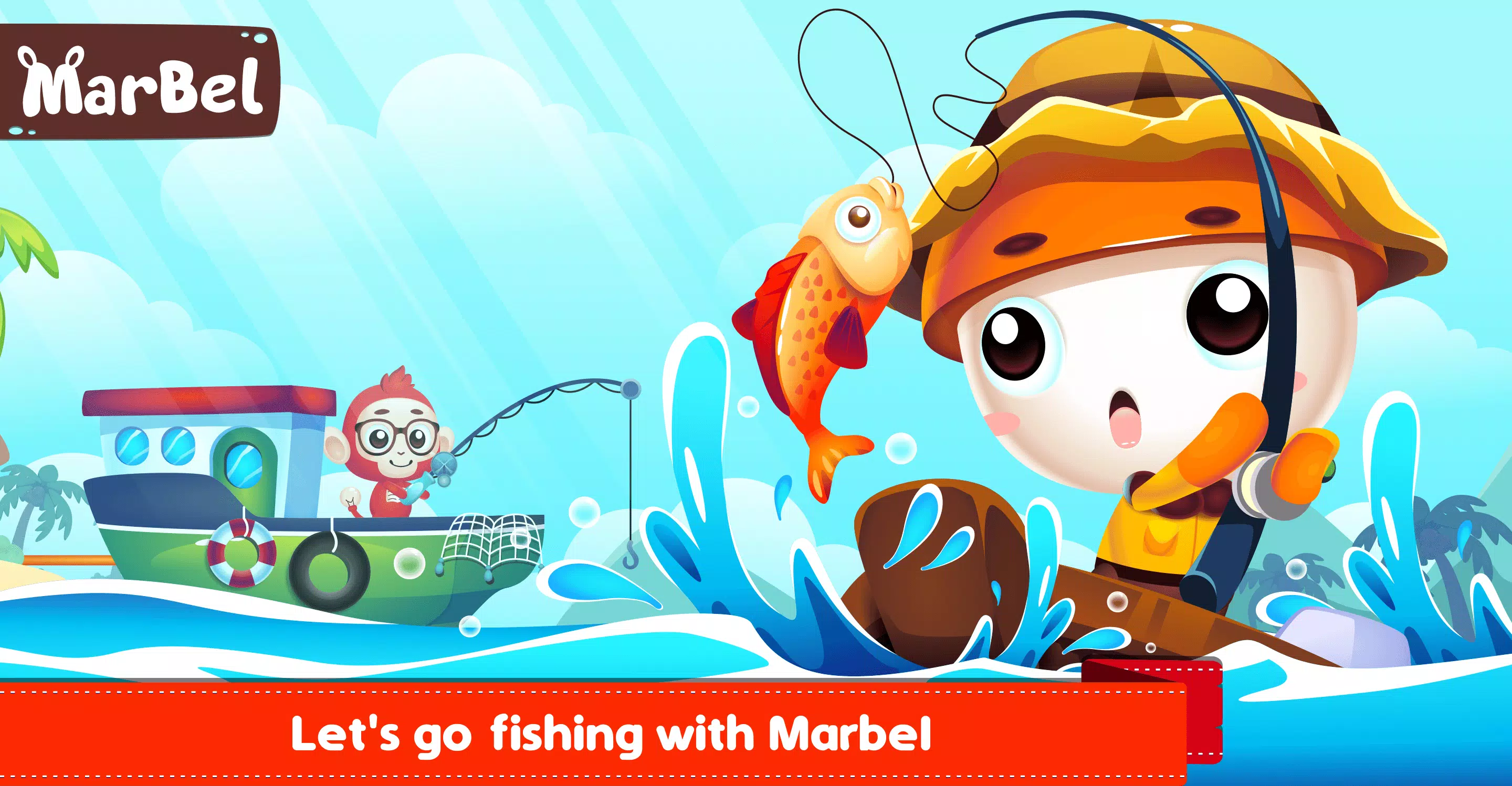 Marbel Fishing - Kids Games Schermafbeelding 0