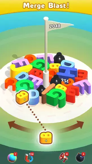 Merge Blocks 3D - 2048 Puzzle Скриншот 1