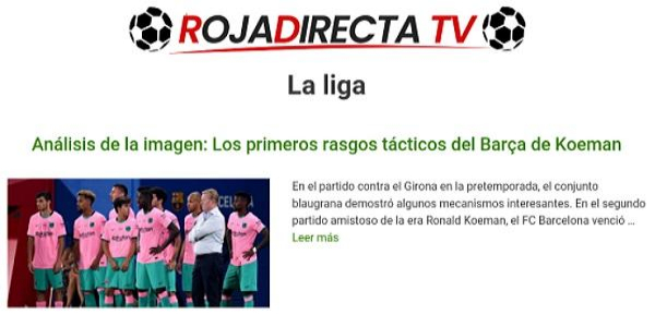 Roja directa - Live Soccer Screenshot 0