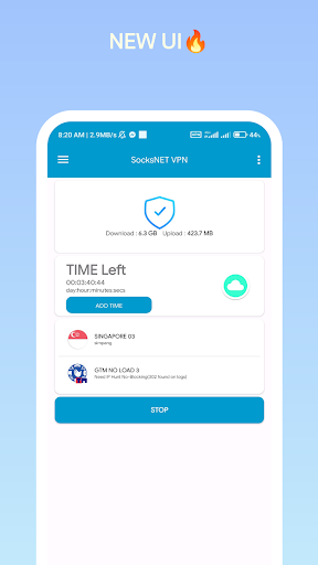 SocksNET VPN Ảnh chụp màn hình 2