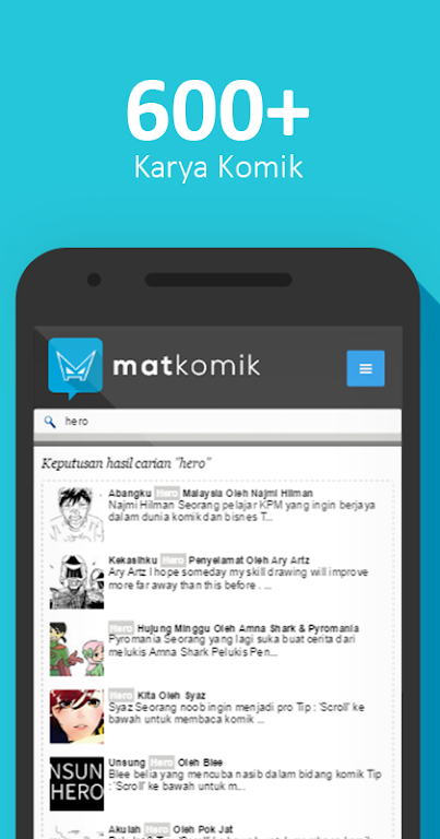 Matkomik - Apps Komik Percuma! Ảnh chụp màn hình 1