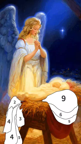 Jesus Coloring Book Color Game Tangkapan skrin 3