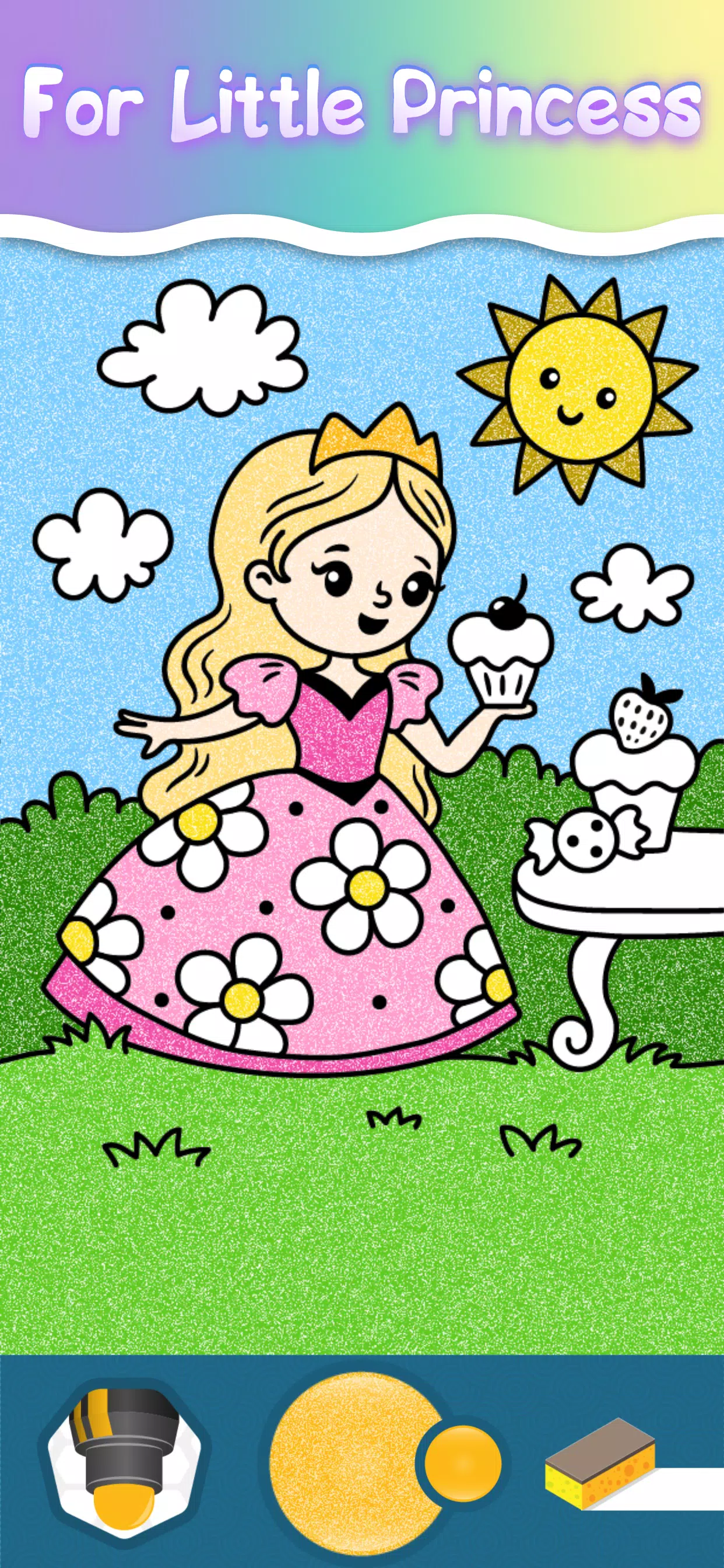 Drawing Princess Coloring Game Schermafbeelding 0