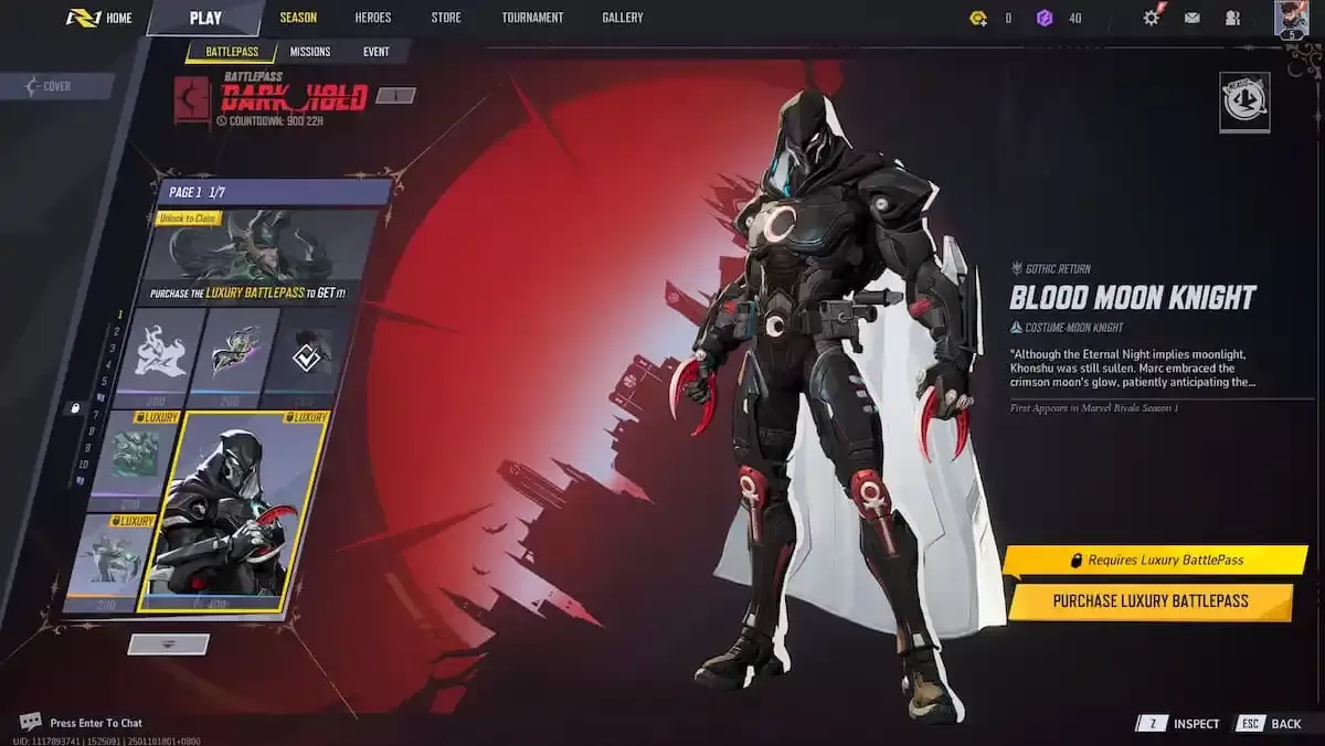 Blood Moon Knight Moon Knight Skin