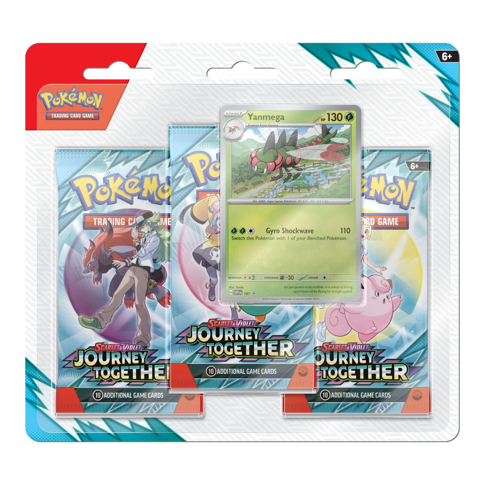 Juego de cartas de comercio de Pokemon: Scarlet and Violet Journey Tres Booster Blister