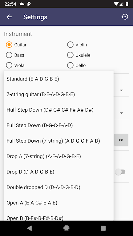 Strobe Tuner Pro: Guitar Tuner स्क्रीनशॉट 1