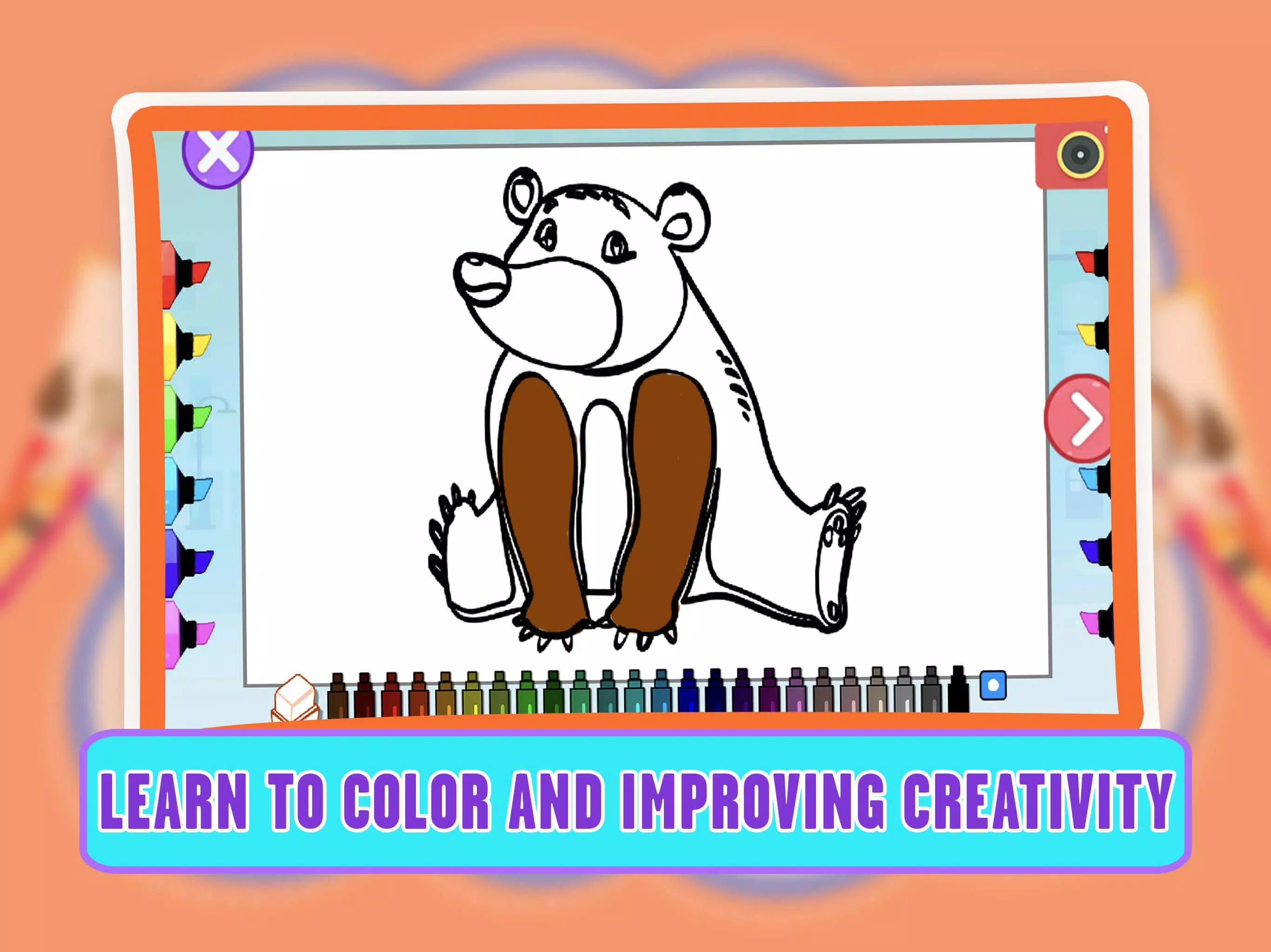 Learning Animal Coloring Games स्क्रीनशॉट 0