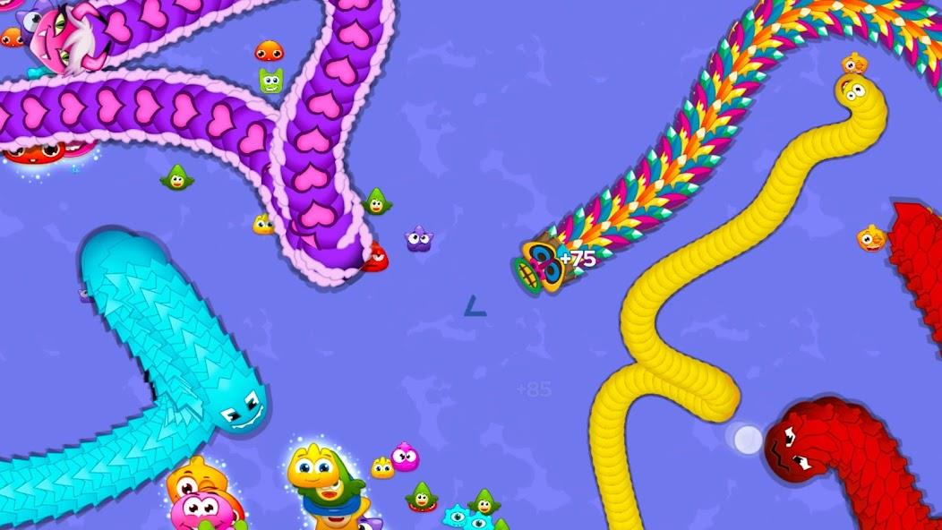 Worm Hunt - Snake game iO zone Mod Ekran Görüntüsü 1