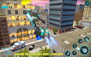 Flying Panther Robot Hero Game Скриншот 0