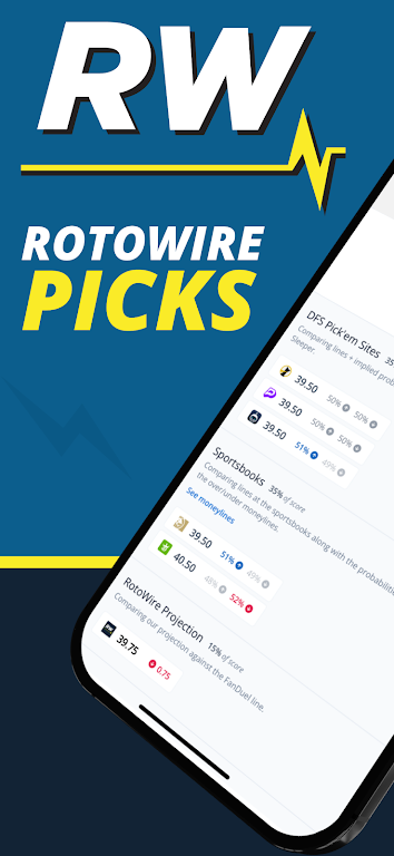 RotoWire Picks | Player Props スクリーンショット 0