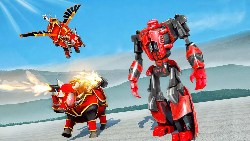 Flying Rhino Robot Transform: Robot War Games应用截图第3张