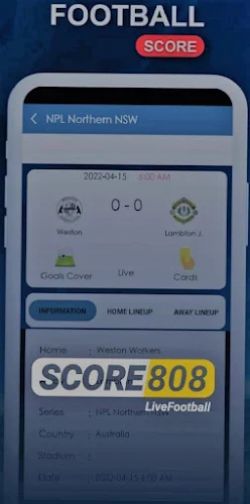 Score808 Sport - Live Football Скриншот 0