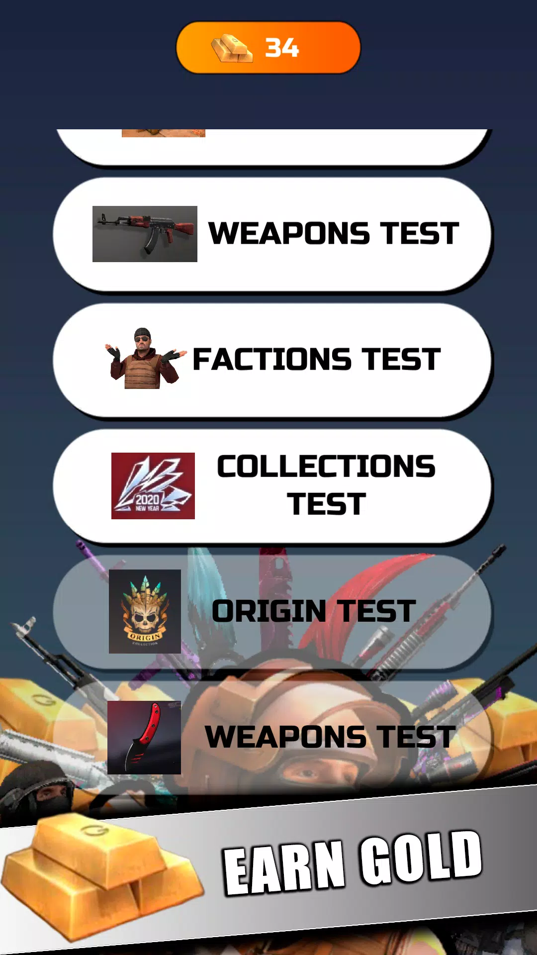 STANDOFF 2 - Mega Quiz Captura de pantalla 2