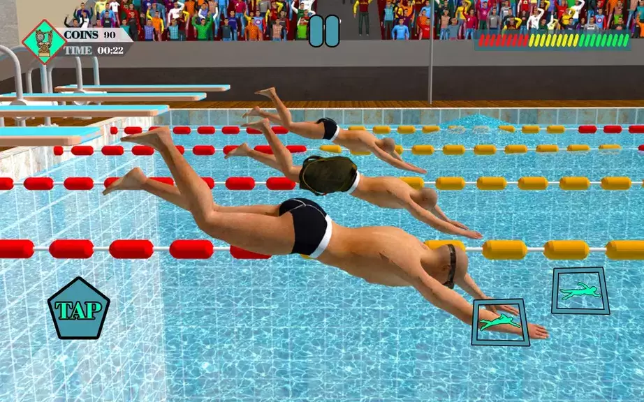 Summer Swimming Flip Pool Race Captura de tela 0